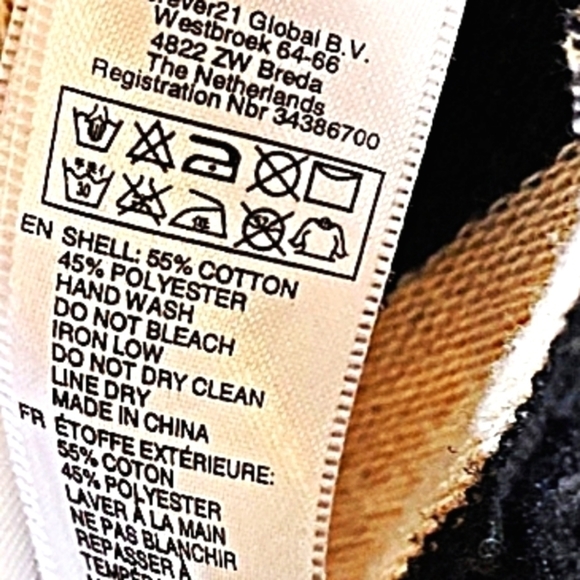 Forever 21 M Tan and Black Striped Open Front Blazer/Jacket with Pockets - Picture 4 of 5